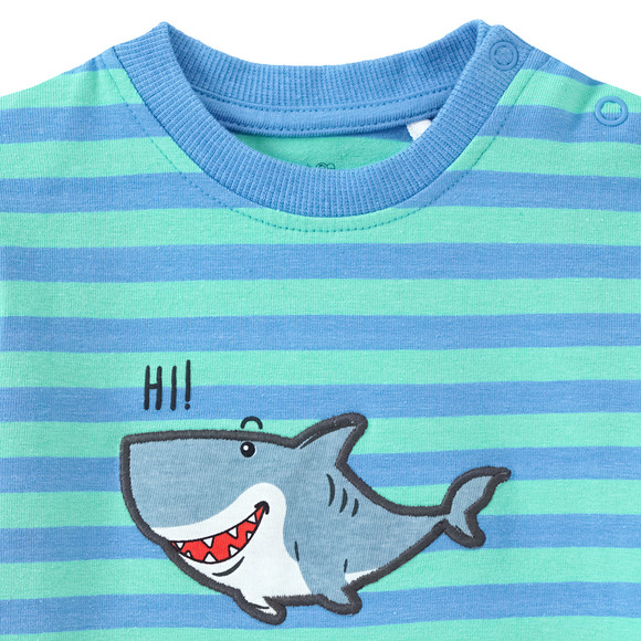Baby T-Shirt mit Hai-Applikation