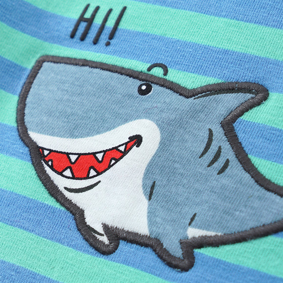Baby T-Shirt mit Hai-Applikation