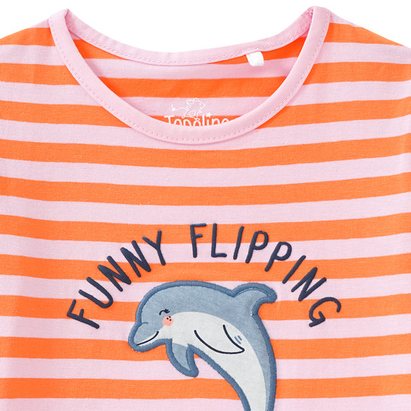 Mädchen T-Shirt mit Delfin-Motiv