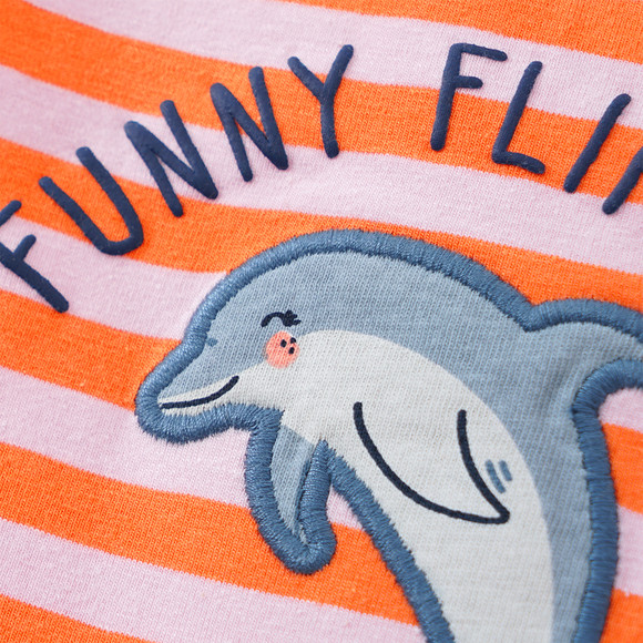 Mädchen T-Shirt mit Delfin-Motiv