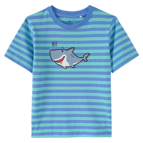 Kinder T-Shirt mit Hai-Applikation