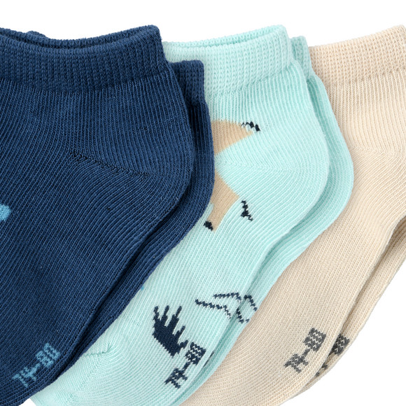 3 Paar Baby Sneaker-Socken mit Wildtieren