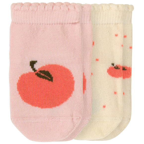 2 Paar Newborn Socken mit Orangen