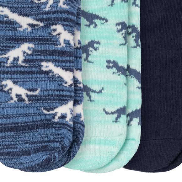 3 Paar Jungen Sneaker-Socken mit Dinosauriern
