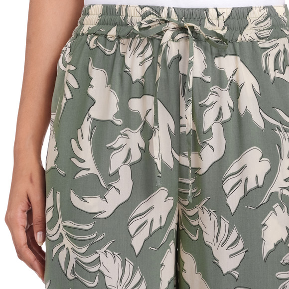 Damen Hose mit Blätter-Motiv