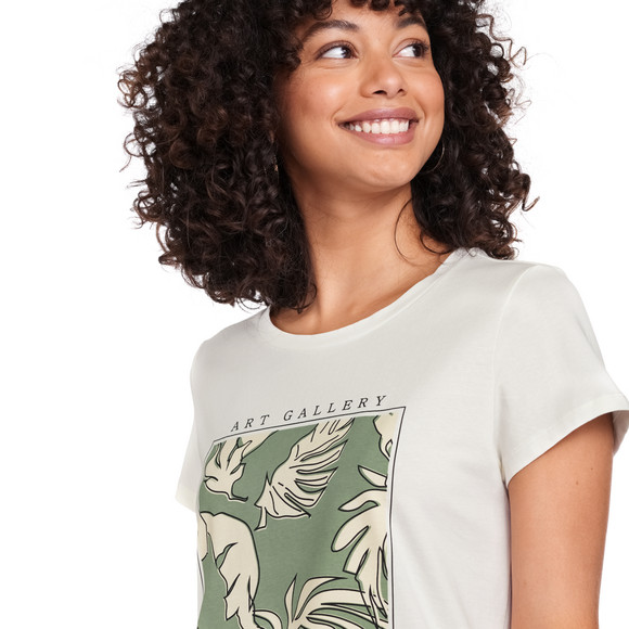 Damen T-Shirt mit Brust-Print