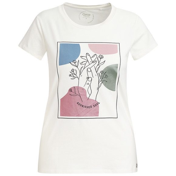 Damen T-Shirt mit Brust-Print