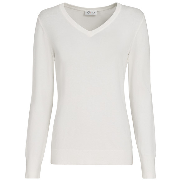 Fijngebreide damestrui wit