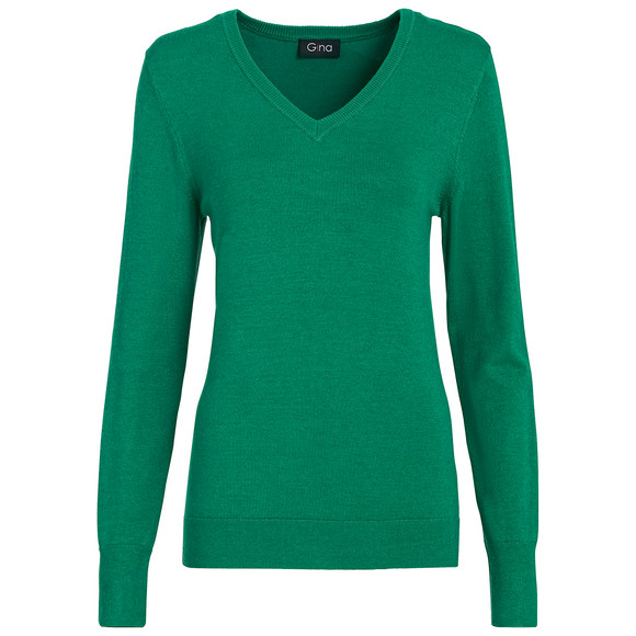 Fijngebreide damestrui groen