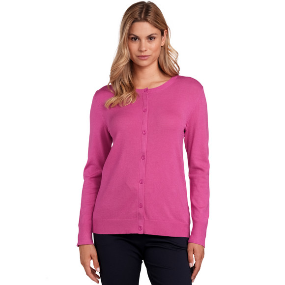 Damen Feinstrickjacke in Unifarben