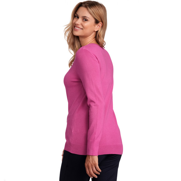 Damen Feinstrickjacke in Unifarben