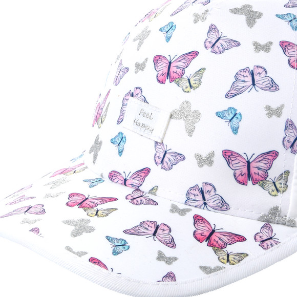 Mädchen Kappe mit Schmetterling-Allover