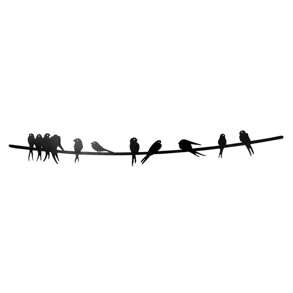 Metall-Wanddeko mit Vögeln