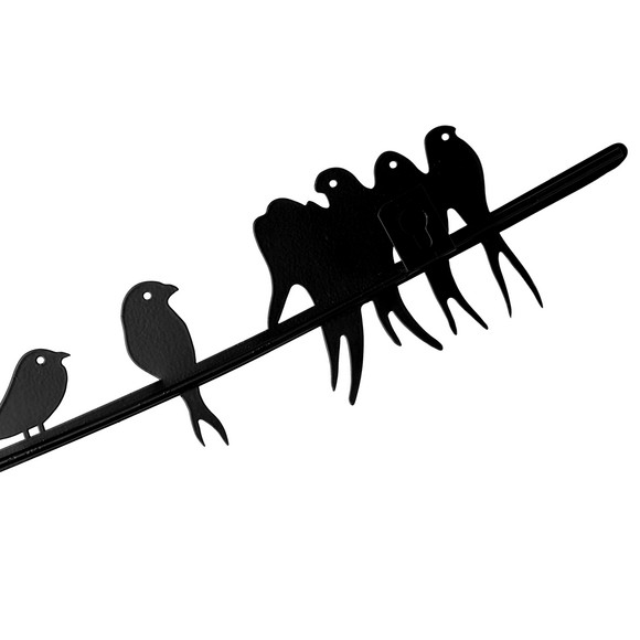 Metall-Wanddeko mit Vögeln