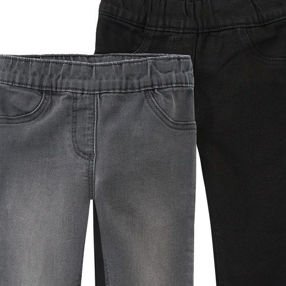 2 Mädchen Jeggings mit Stretch-Bund