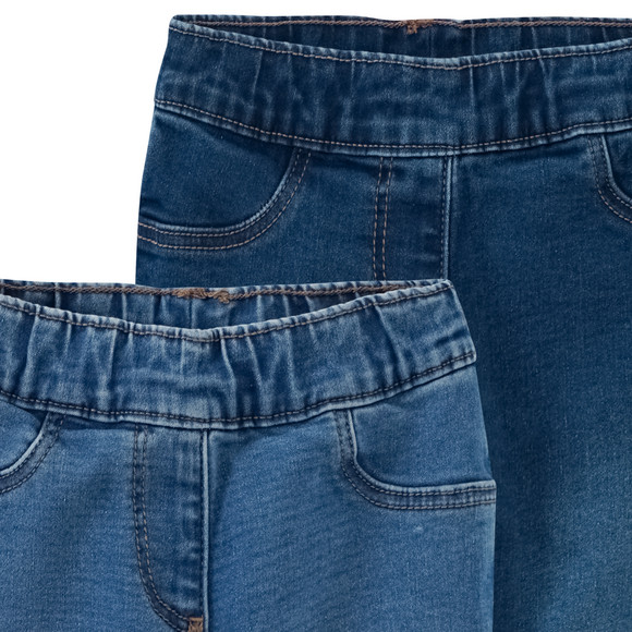 2 Mädchen Jeggings mit Stretch-Bund