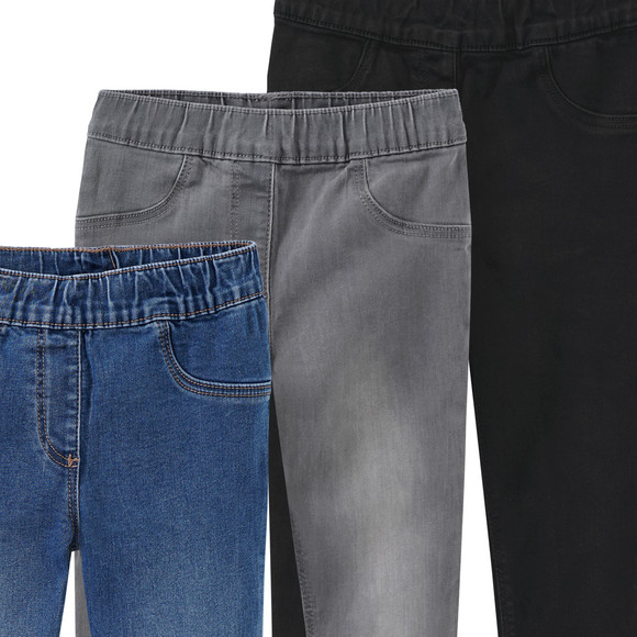 3 Mädchen Jeggings mit Stretch-Bund