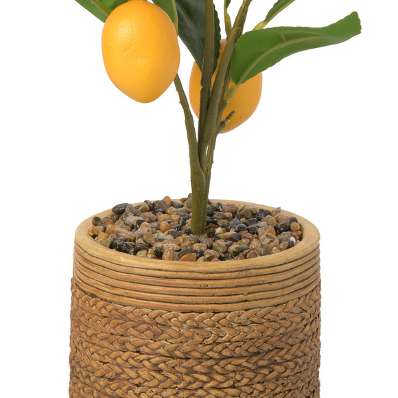 Kunstpflanze Zitronenbaum mit Topf