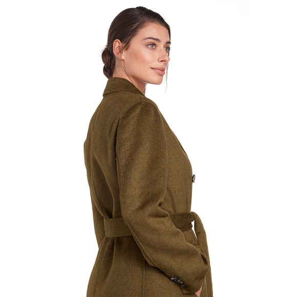 Damen Wollmantel mit Bindegürtel