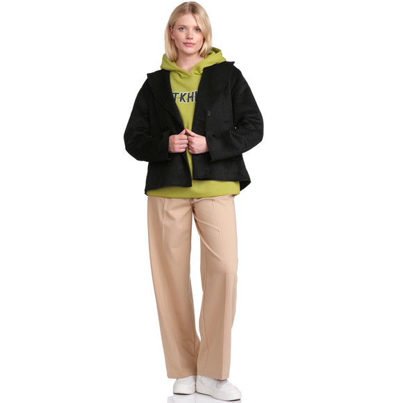 Wollen jas voor dames in blazer-look