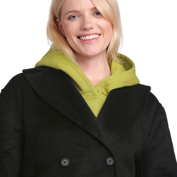 Wollen jas voor dames in blazer-look