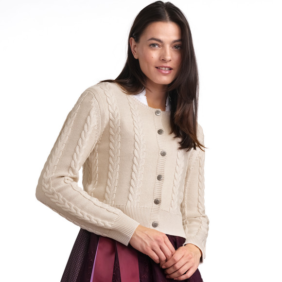 Damen Strickjacke in Flecht-Struktur