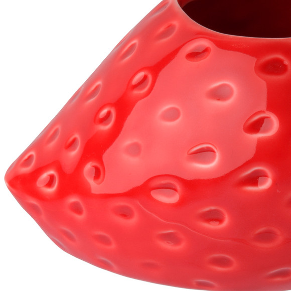 Kleine Vase in Erdbeer-Form
