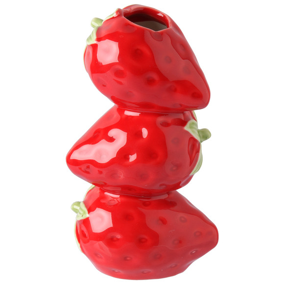 Vase im Erdbeer-Design