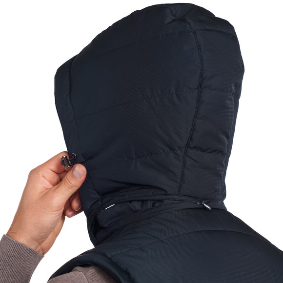 Gewatteerd herenjack met gebreide mouwen