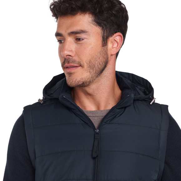 Gewatteerd herenjack met gebreide mouwen