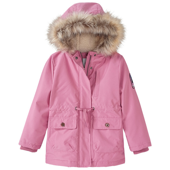 Meisjesparka met imitatiebont