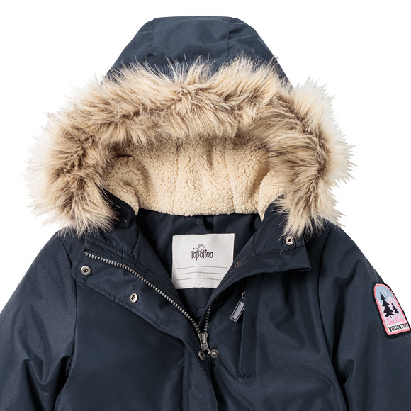 Meisjesparka met imitatiebont