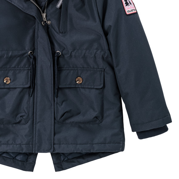 Meisjesparka met imitatiebont