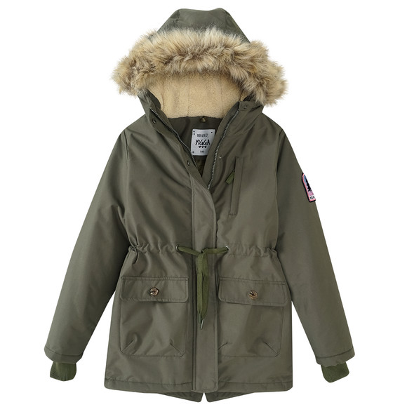 Mädchen Parka mit Fake-Fur