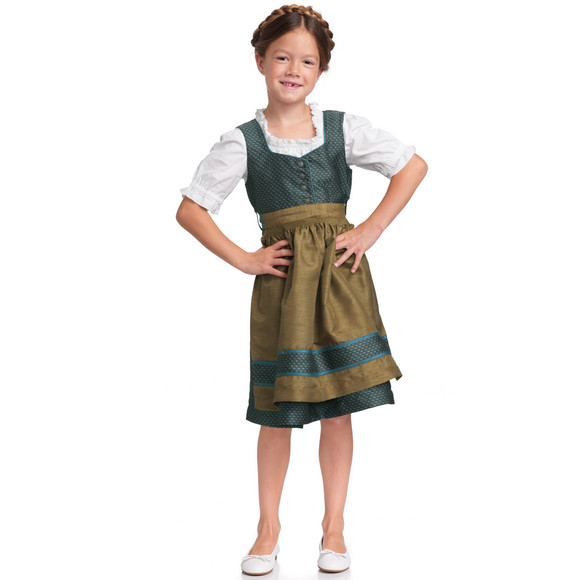 Mädchen Dirndl mit Jacquard-Muster