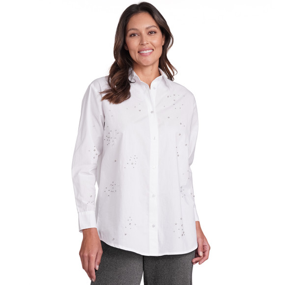 Damen Bluse mit Glitzersteinen