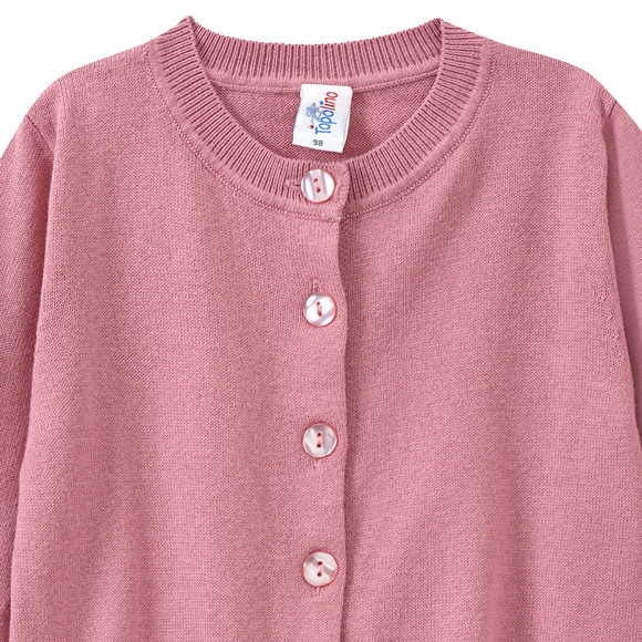 Mädchen Strickjacke unifarben