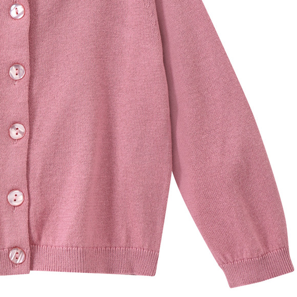 Mädchen Strickjacke unifarben