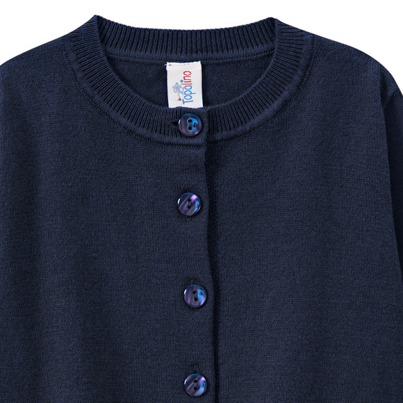 Mädchen Strickjacke unifarben