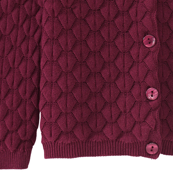 Mädchen Strickjacke mit Wabenstruktur