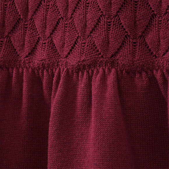 Mädchen Strickkleid mit Wabenstruktur