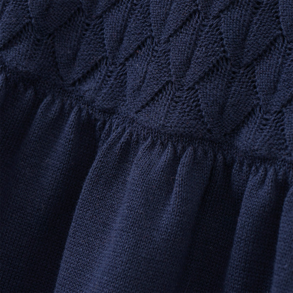 Mädchen Strickkleid mit Wabenstruktur
