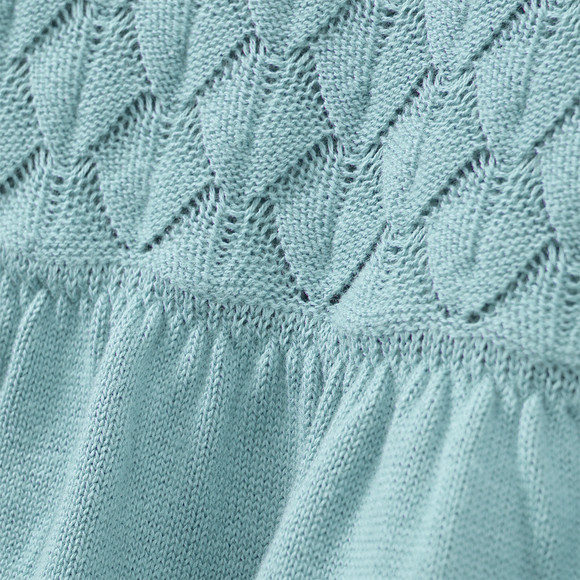 Mädchen Strickkleid mit Wabenstruktur