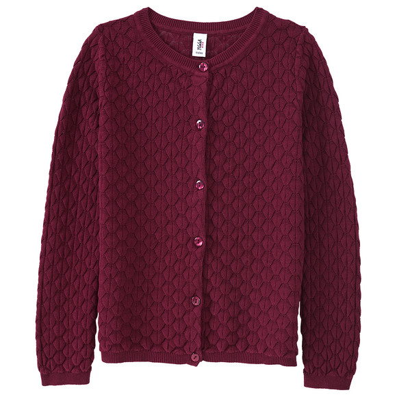 Mädchen Strickjacke mit Wabenstruktur