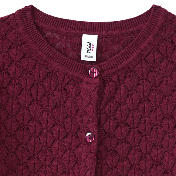 Mädchen Strickjacke mit Wabenstruktur