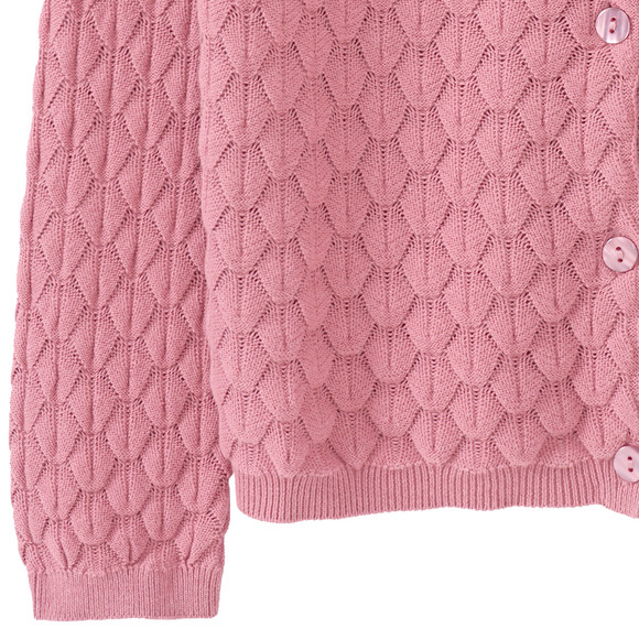 Mädchen Strickjacke mit Wabenstruktur