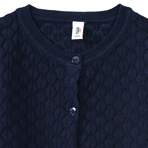 Mädchen Strickjacke mit Wabenstruktur