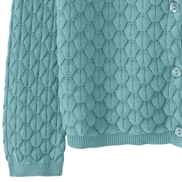 Mädchen Strickjacke mit Wabenstruktur