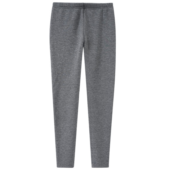 Thermische legging met glitter voor meisjes donkergrijs