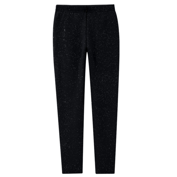 Thermische legging met glitter voor meisjes zwart